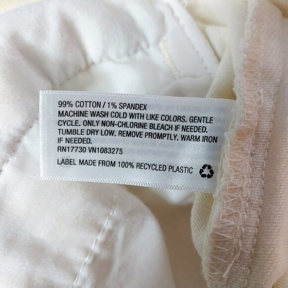 A New Day Wide Leg Pants Size 8 Cream Pockets Casual Preppy Closet Essential - Picture 7 of 9